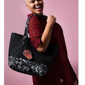 BETSEY JOHNSON BLACK TATTOO TOTE BAG